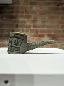 Green T Sand Carved Proxy Pipe