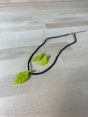 Leaf Pendant/Earring Set -