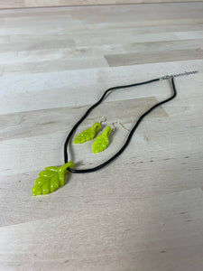 Leaf Pendant/Earring Set -