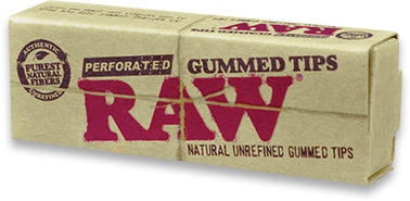 RAW TIPS PERFERATED GUMMED