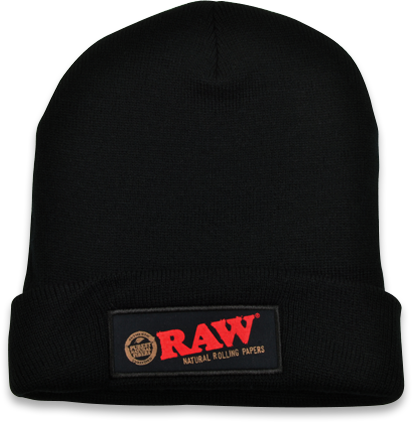Raw Black Beanie Hat