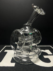 Knuckles Glass Clear Marble Spinner Rig