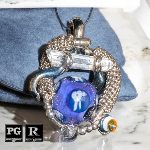 Jesse James - Marble w/ Wrapped Crystal Pendant