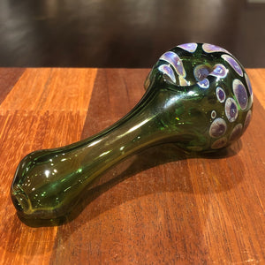 Green Dot Spoon Hand Pipe