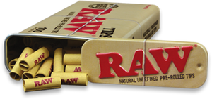 RAW Pre-rolled tips 100pk Tin