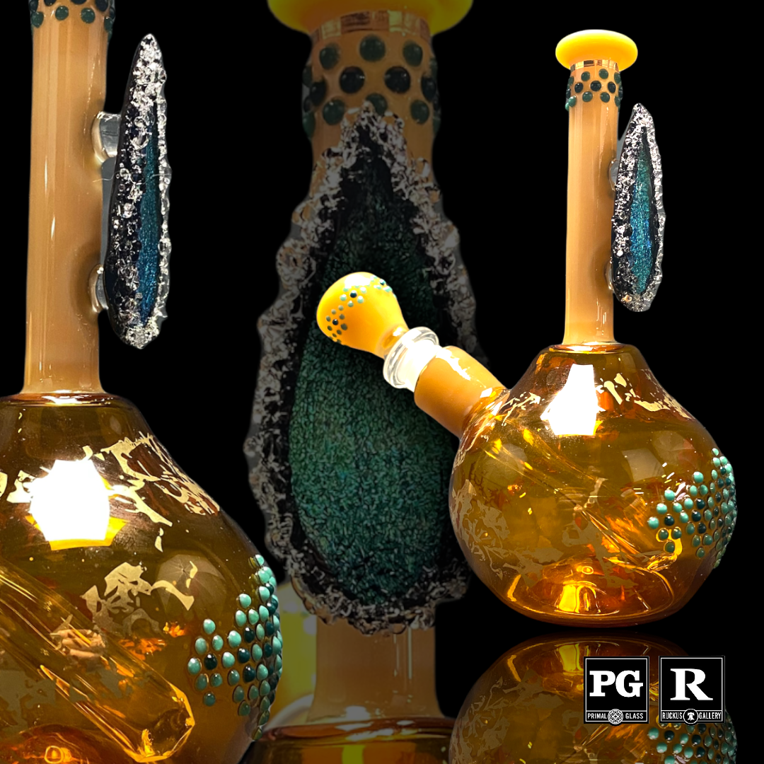 Phoenix Fire Geode Water Pipe – Primal Glass