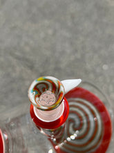 27 Glass Worked Beaker Red w/ Bowties