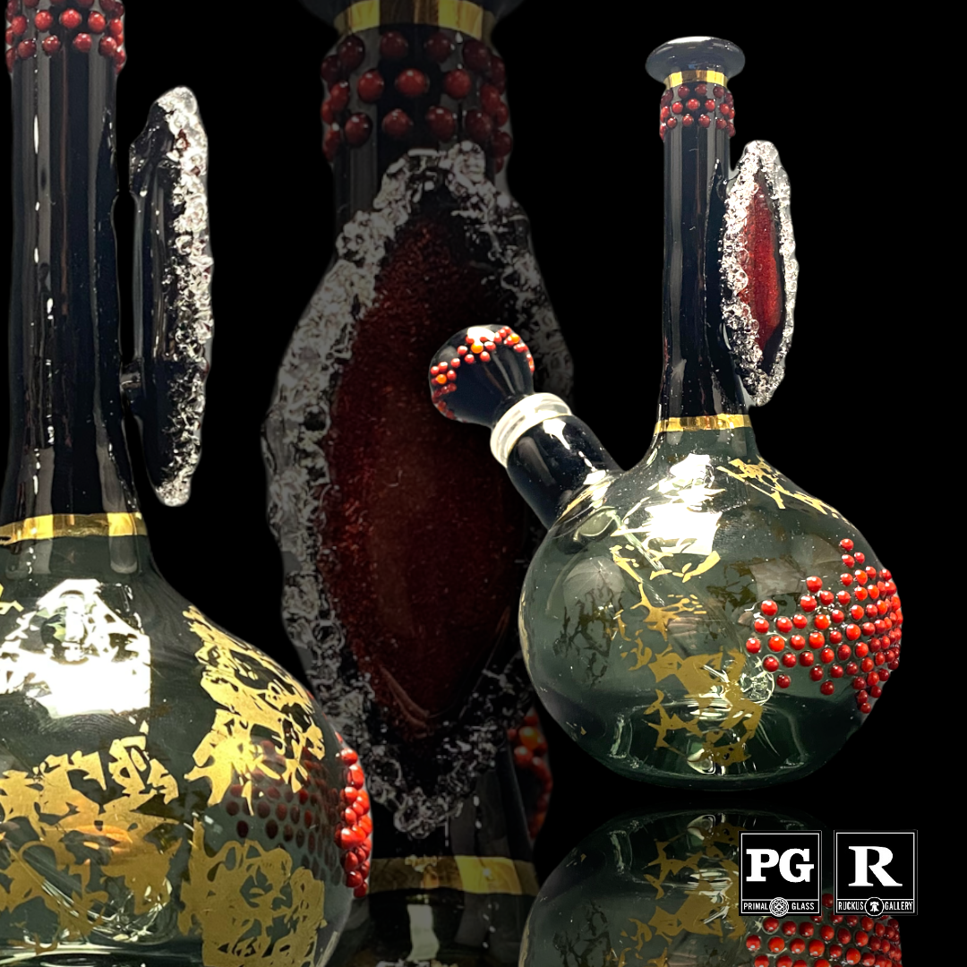 Phoenix Fire Geode Water Pipe – Primal Glass