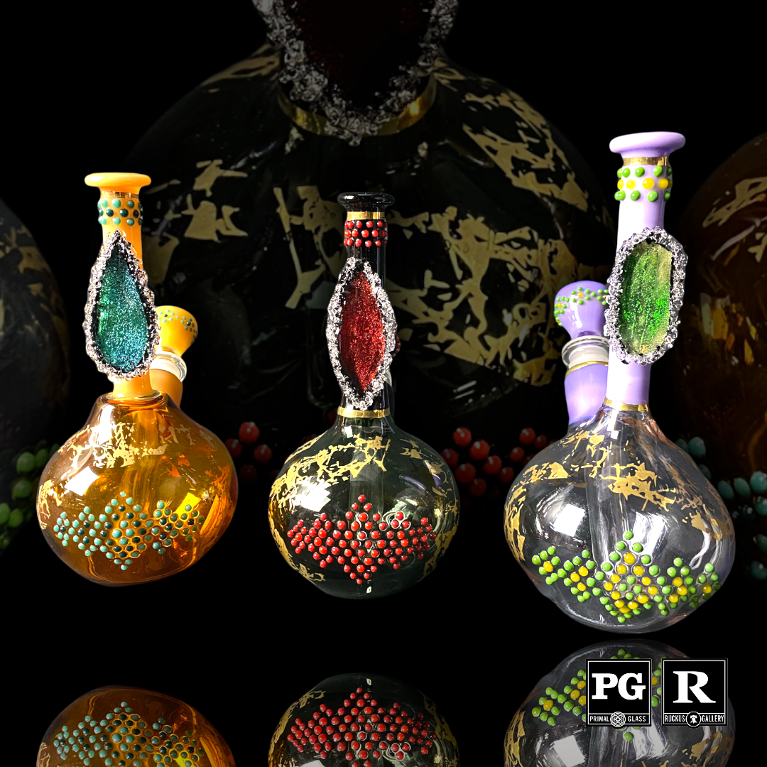 Phoenix Fire Geode Water Pipe – Primal Glass