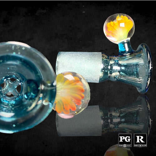 Ports Glass Blue Stardust Slide 18mm