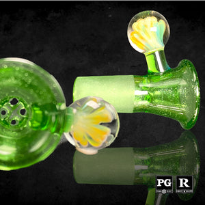 Ports Glass - Green Stardust Slide 14mm