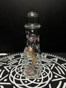 Jack Blew Glass - Clear Mini Ramune w/ Silver Serum