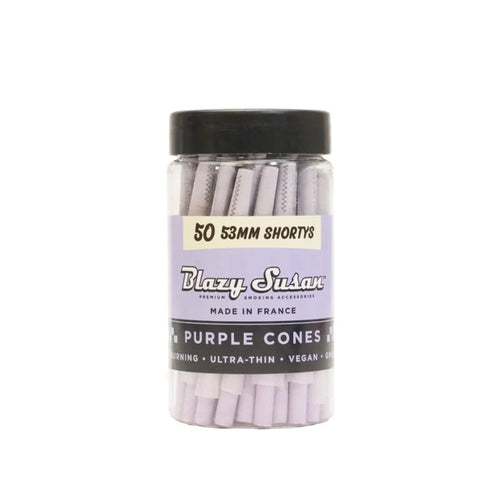 Blazy Susan - 53mm Shorty Cones 50pk - Purple